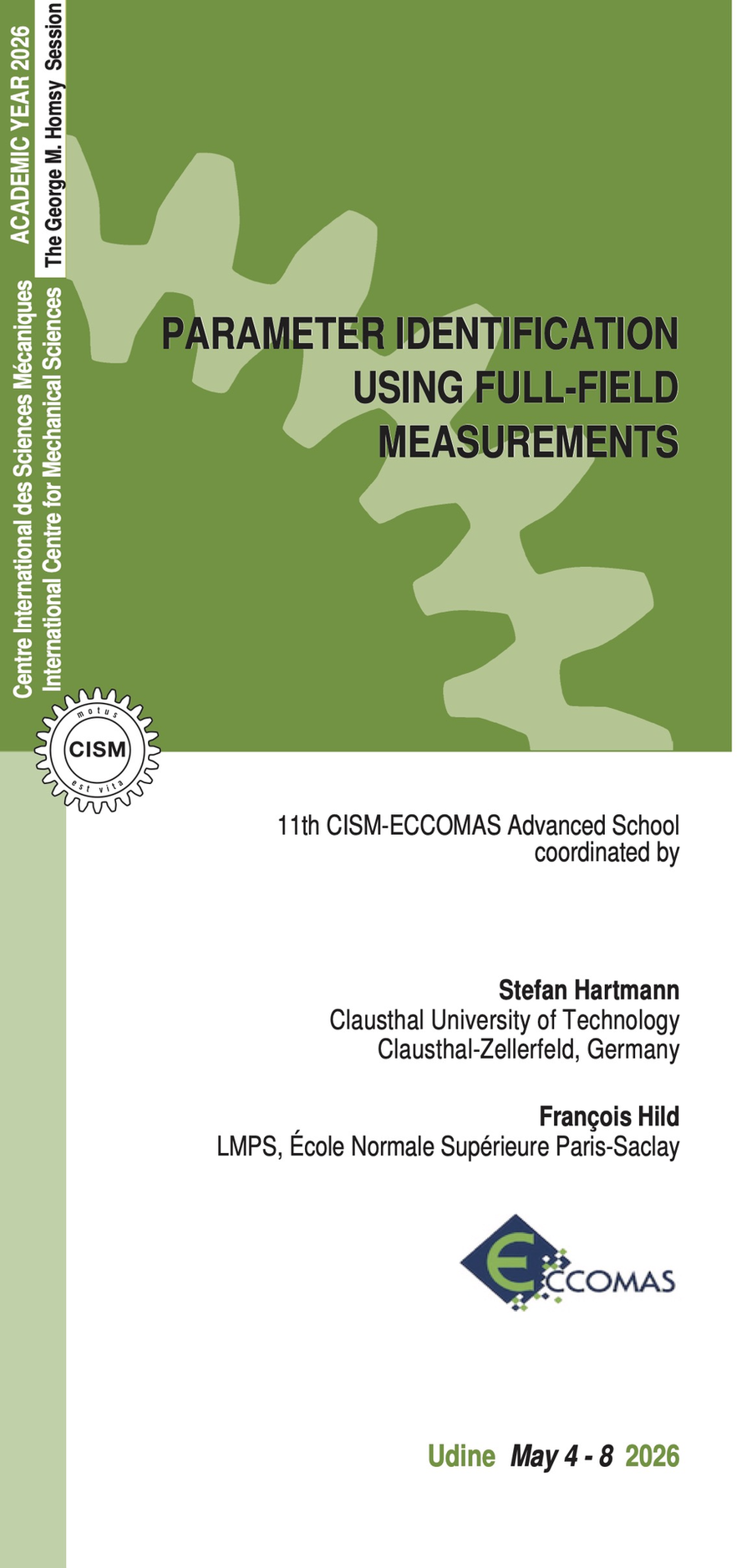 11th CISM-ECCOMAS Advanced course on "Parameter Identification Using Full-Field Measurements"